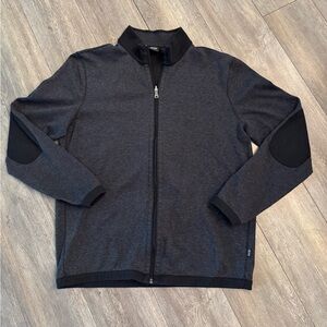 Boss Charcoal Zip-Up Sweater